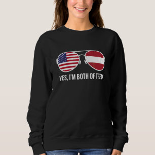 Sudadera Usa Letonia Bandera Gafas De Sol Latinoamericanos