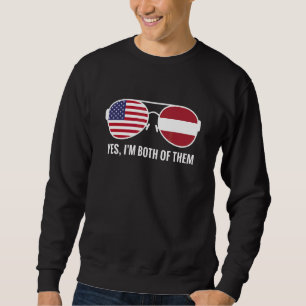 Sudadera Usa Letonia Bandera Gafas De Sol Latinoamericanos
