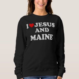 Sudadera Usa Map Proud Christian I Love Jesus And Maine