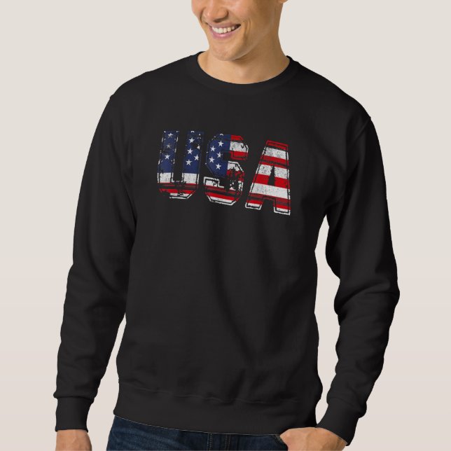 Sudadera USA Patriotic American Flag For Men Women Kids Boy (Anverso)