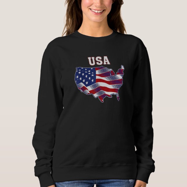 Sudadera USA Patriotic American Flag For Men Women Kids Boy (Anverso)
