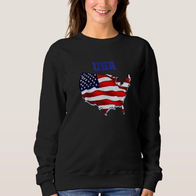 Sudadera USA Patriotic American Flag For Men Women Kids Boy (Anverso)