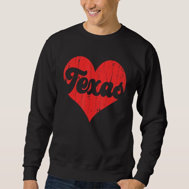 Sudadera USA Proud America State Flag Heart Love Texas (Anverso)