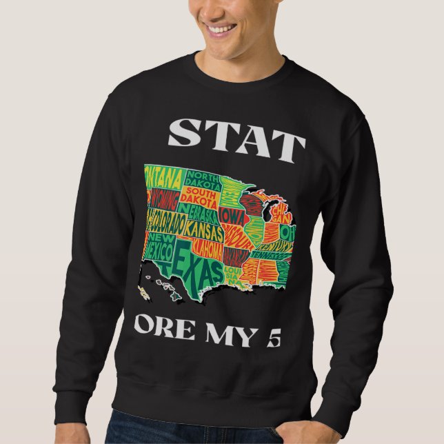 Sudadera USA Travel  Visit 50 States Map 1 (Anverso)