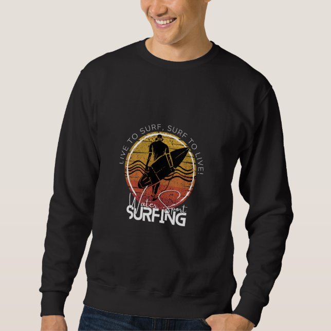 Sudadera Usa tu deporte acuático, surf (Anverso)