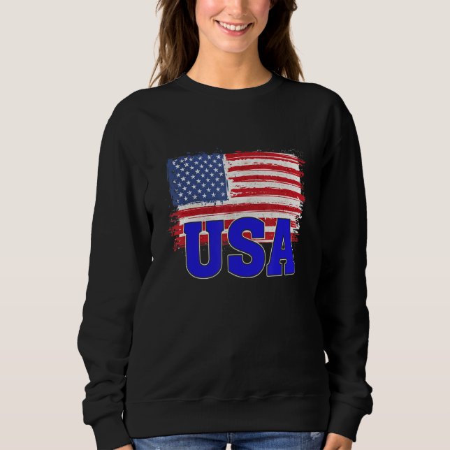 Sudadera USA US Flag Patriotic American (Anverso)