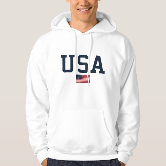 Sudadera USA varsity letters American Flag Gym Sports  (Anverso)