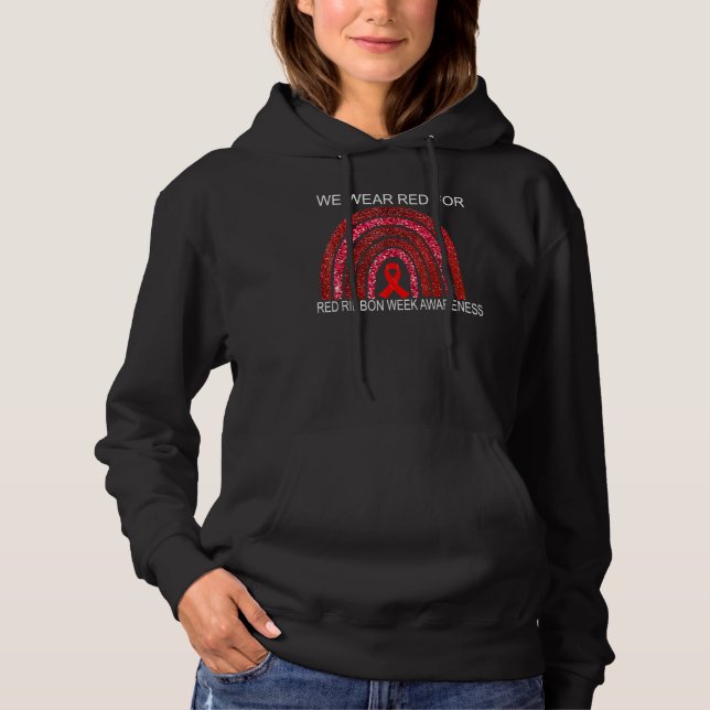 Sudadera Usamos Rojo Para La Semana De La Cinta Roja Concie (Anverso)