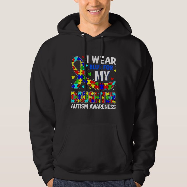 Sudadera Usando Azul Para Mi Hija Autismo Sensibilización A (Anverso)