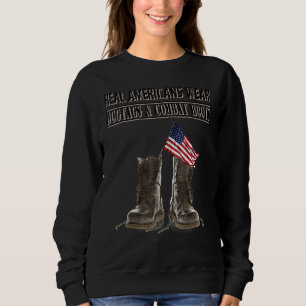 Sudadera Usar Dogtags Y Boots De Combate Día De Los Veteran
