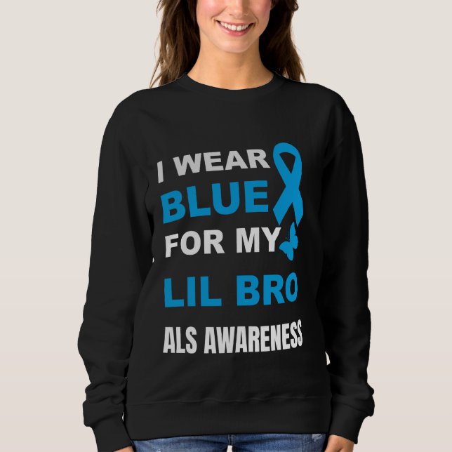 Sudadera Usé AZUL PARA MI CONCIENCIA DE LIL BRO ALS (Anverso)