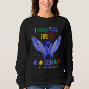 Sudadera Usé Azul Para Mi Hijo Autismo Conciencia Rompecabe