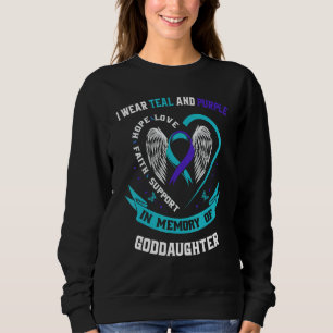 Sudadera Uso Awarene Suicidio Verde azulado y Morado de Dio