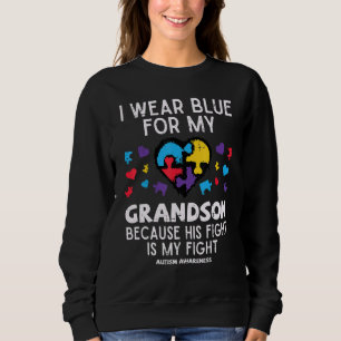 Sudadera Uso Azul Para Abuelo De Lucha Consciente Del Autis