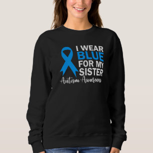 Sudadera Uso Azul Para Mi Hermana Cinta De Concienciación S