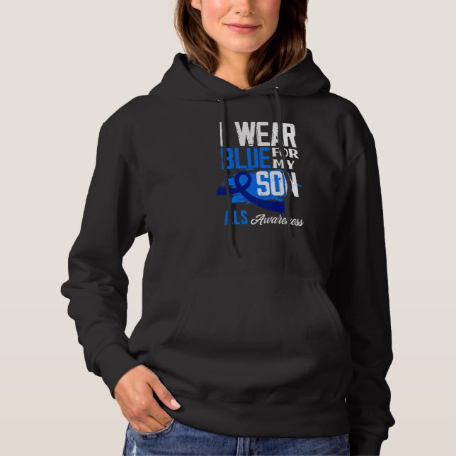 Sudadera Uso Azul Para Mi Hijo Apoya Als Conciencia (Anverso)