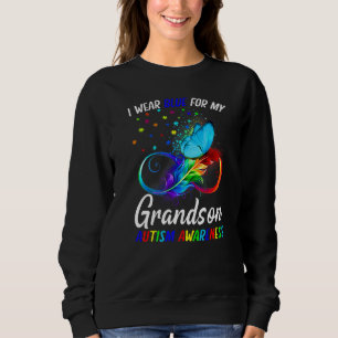 Sudadera Uso Azul Para Mi Nieto Autismo Awareness Infin