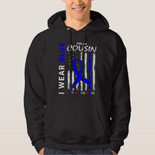 Sudadera Uso Azul Para Mi Primo Autismo Bandera De Concienc