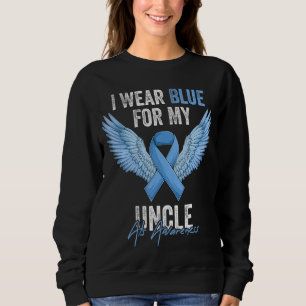Sudadera Uso Azul Para Mi Tío Als Awareness Angel Ribbo