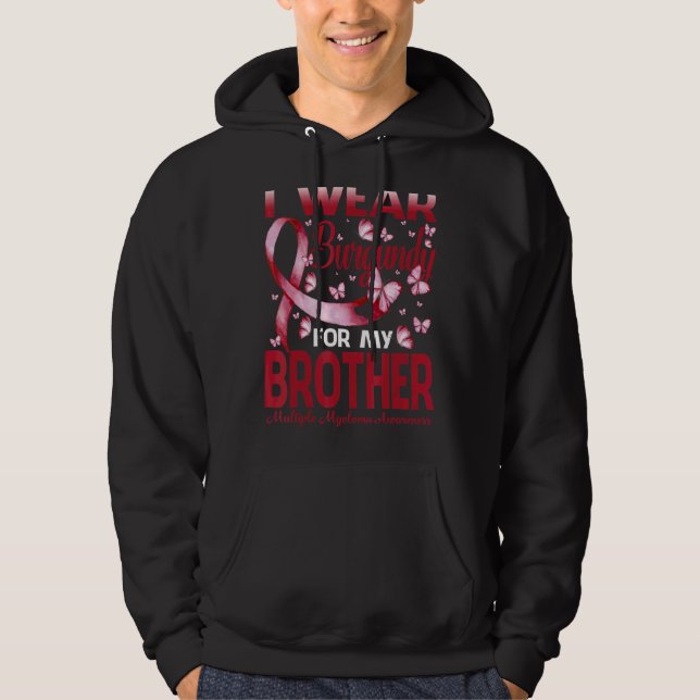 Sudadera Uso Borgoña Para Mi Hermano Múltiple Mieloma Aw (Anverso)