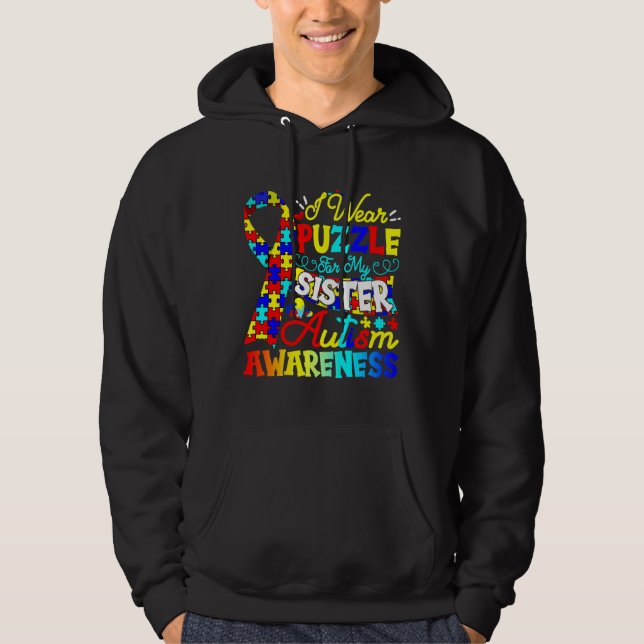 Sudadera Uso El Rompecabezas Para Mi Hermana Conciencia Sob (Anverso)