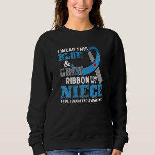 Sudadera Uso Esta Cinta Azul Y Gris Para La Diabetes De La