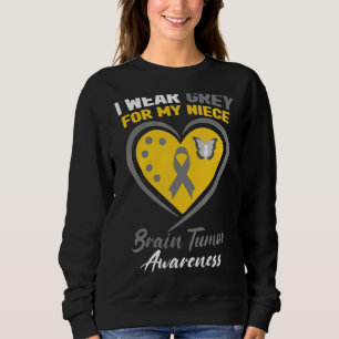 Sudadera Uso Gris Para Mi Niña Conciencia Sobre El Tumor Ce