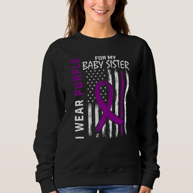 Sudadera Uso Morado Para Mi Hermana Bebé Epilepsia Awarenes (Anverso)