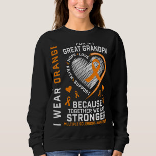 Sudadera Uso Naranja Para Gran Abuelo Esclerosis Múltiple