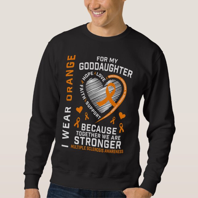 Sudadera Uso Naranja Para La Hija Esclerosis Múltiple A (Anverso)
