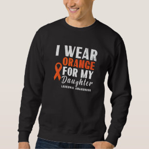 Sudadera Uso Naranja Para Mi Hija Leucemia Conciencia