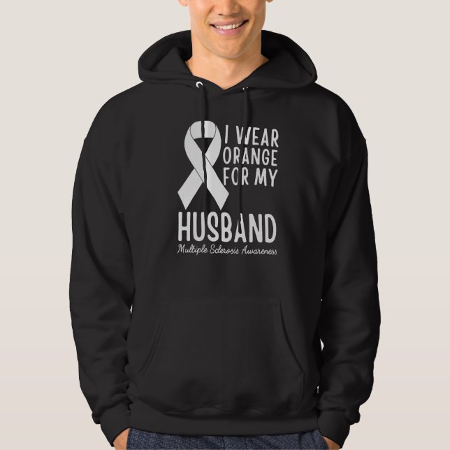 Sudadera Uso Naranja Para Mi Marido Sra Esclerosis Múltiple (Anverso)