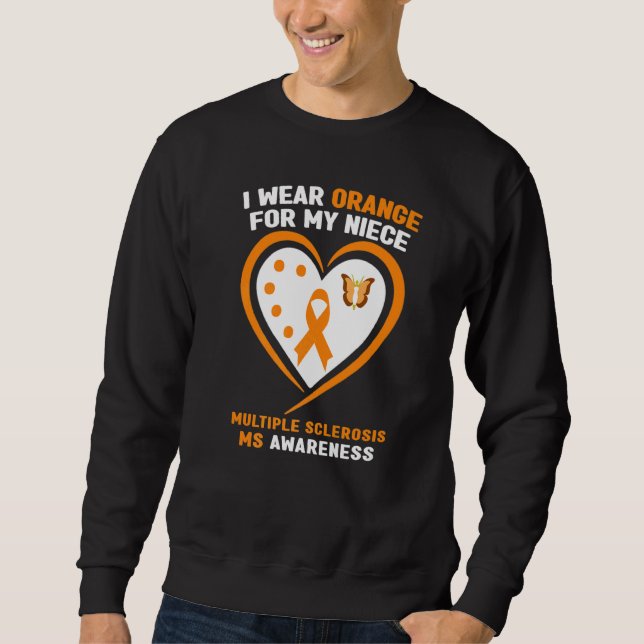 Sudadera Uso Naranja Para Mi Niña Sra Esclerosis Múltiple A (Anverso)