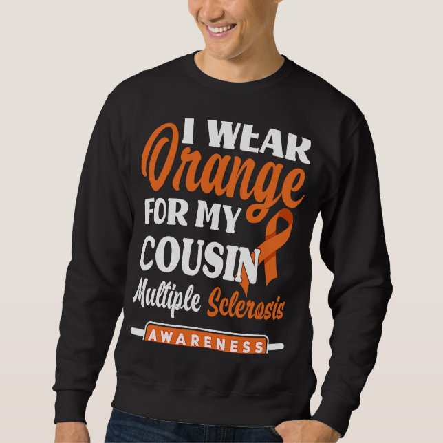 Sudadera Uso Naranja Para Mi Primo Esclerosis Múltiple Awa (Anverso)