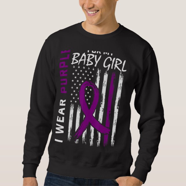 Sudadera Uso Púrpura Para Mi Hija Bebé Lupus Awar (Anverso)