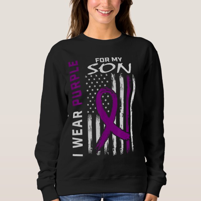Sudadera Uso Púrpura Para Mi Hijo Epilepsia Awareness Usa F (Anverso)