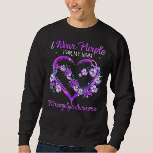 Sudadera Uso Púrpura Para Mi Mamá Cinta Púrpura Fibromyalgi