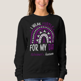 Sudadera Uso Púrpura Para Mi Padre Alzheimers Arcoiris