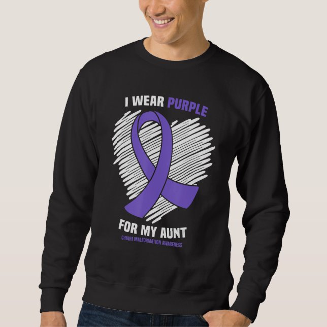 Sudadera Uso Púrpura Por Mi Malformación De Tía Chiari (Anverso)