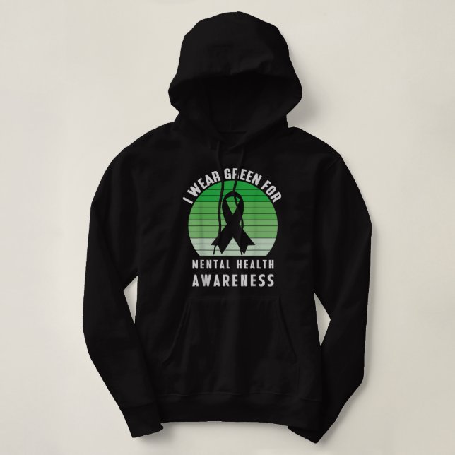 Sudadera Uso Verde Para Concienciación Mental Sobre Salud M (Diseño del anverso)