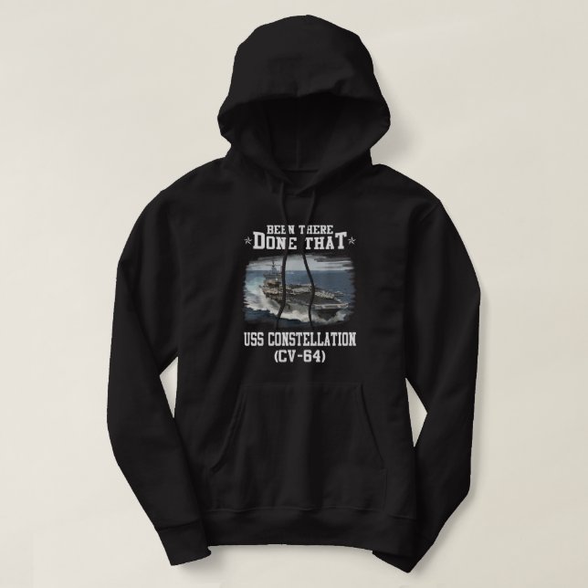 Sudadera USS Constellation CV-64 Aircaft Carrier Veteran Fa (Diseño del anverso)