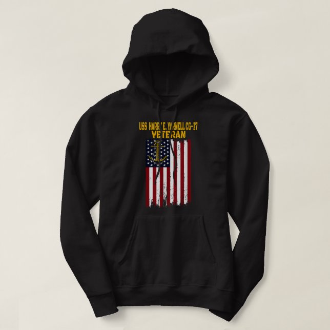 Sudadera USS Harry E. Yarnell CG-17 Cruiser Veterans Day Fa (Diseño del anverso)