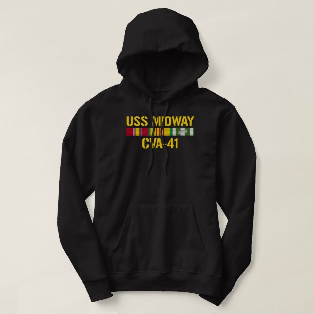 Sudadera USS Midway CVA-41 Veterano de Vietnam (Diseño del anverso)