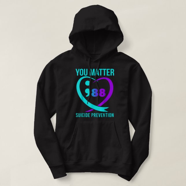 Sudadera Usted Importa La Conciencia De 988 Para La Prevenc (Diseño del anverso)