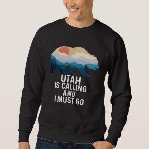 Sudadera Utah está llamando y debo ir oso y montañas