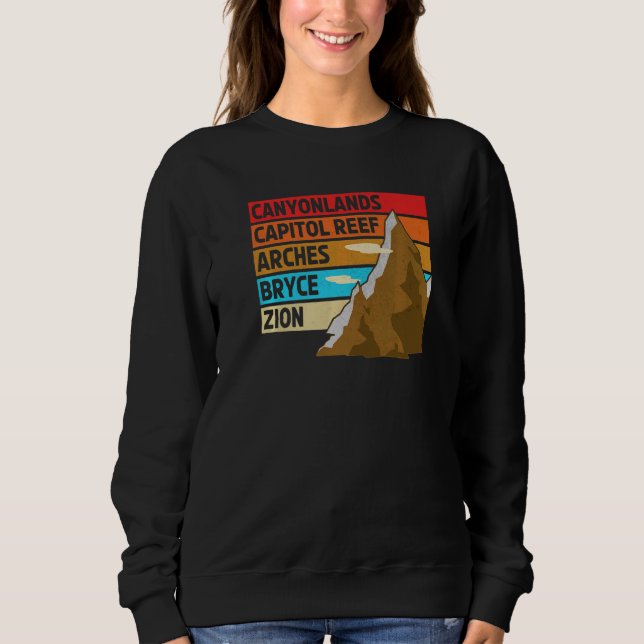 Sudadera Utah: Los Poderosos Cinco Parques Nacionales (Anverso)
