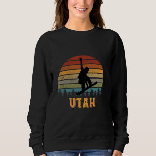 Sudadera Utah Vintage Sun Snowboarding Snowboard Retro Su