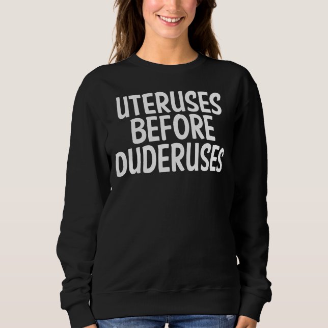 Sudadera Uterus antes de Duderusa Feminismo Igual (Anverso)