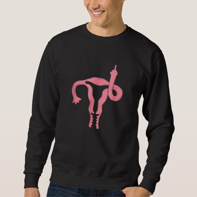 Sudadera Uterus muestra el feminismo feminista de centro de (Anverso)