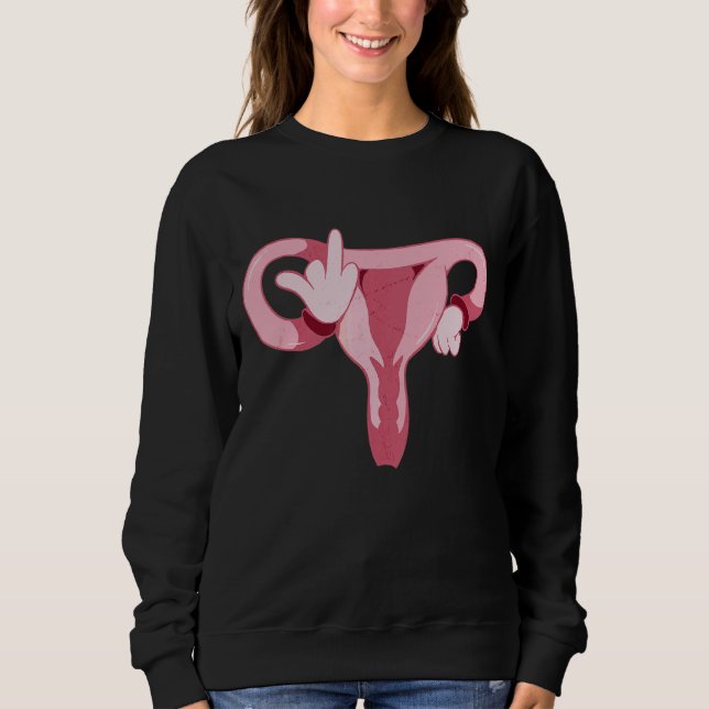 Sudadera Uterus muestra feminismo feminista de centro de la (Anverso)